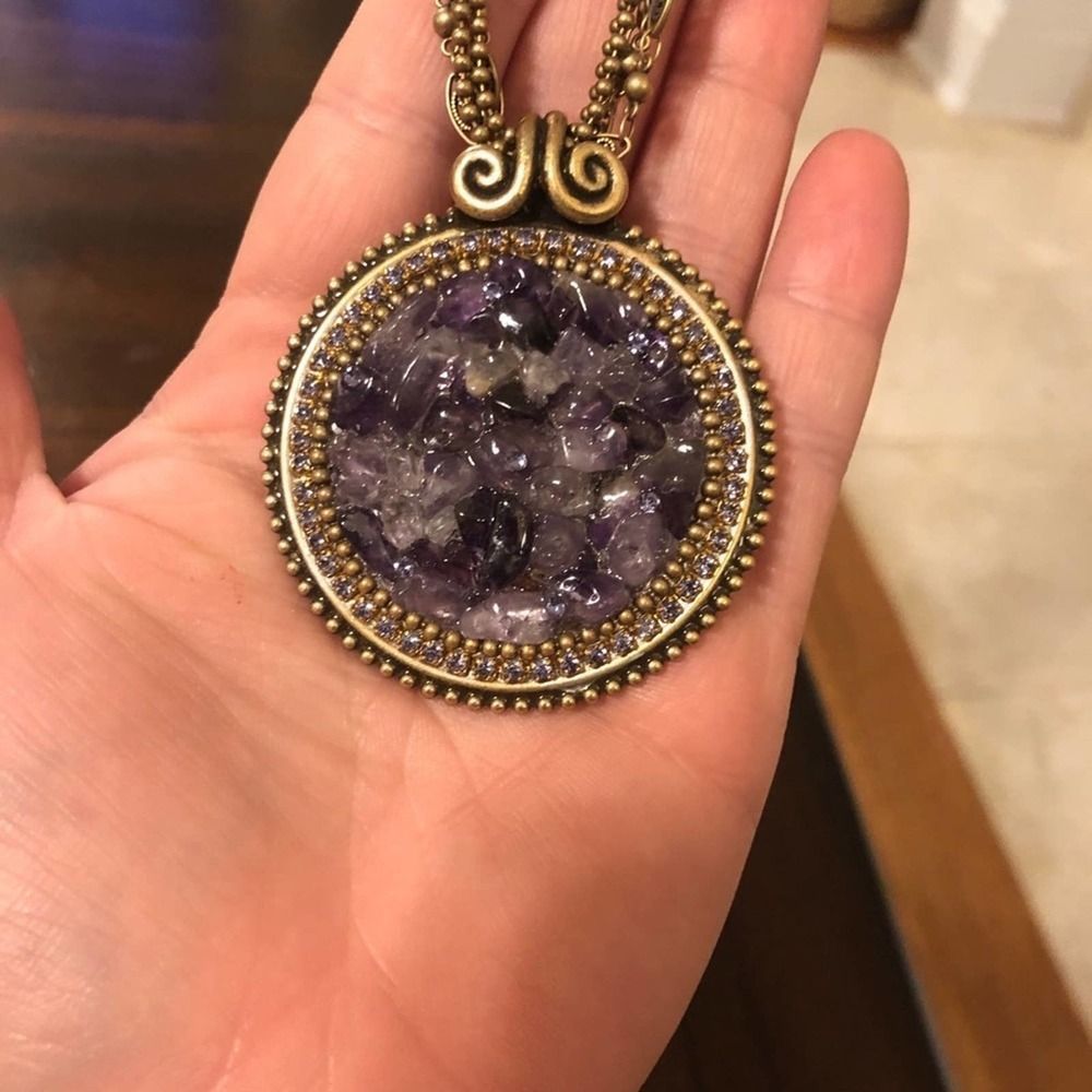 Michal Golan amethyst pendant necklace